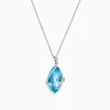 Necklaces & Pendants|Effy Jewelry Ocean Bleu 14K White Gold Blue Topaz u0026 Diamond Pendant, 7.27 TCW