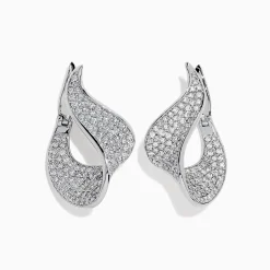 Earrings|BH Multi Pave Classica 14 Karat White Gold Diamond Earrings, 2.25 TCW