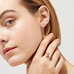 Earrings|Effy Jewelry Pave Classica 14K Rose Gold Diamond Stud Earrings, 0.38 TCW