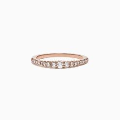 Rings|Effy Jewelry Pave Classica 14K Rose Gold Diamond Band Ring, 0.31 TCW