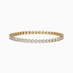 Bracelets|Effy Jewelry Pave Classica 14K Two-Tone Gold Diamond Tennis Bracelet 1.95 TCW