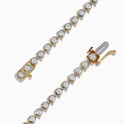 Bracelets|Effy Jewelry Pave Classica 14K Two-Tone Gold Diamond Tennis Bracelet 1.95 TCW