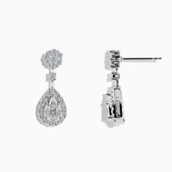 Earrings|Effy Jewelry Pave Classica 14K White Diamond Earrings