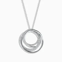Necklaces & Pendants|Effy Jewelry Pave Classica 14K White Gold Diamond Pendant, 0.41 TCW
