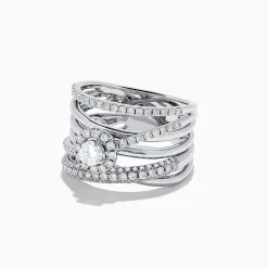 Rings|BH Multi Pave Classica 14K White Gold Diamond Ring, 1.12 TCW