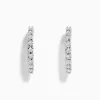 Earrings|BH Multi Pave Classica 14K White Gold 3/4" Diamond Inside- Out Hoop Earrings