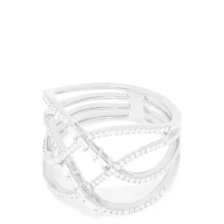 Rings|Effy Jewelry Pave Classica 14K White Gold Diamond Fashion Ring, 0.42 TCW