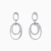 Earrings|Effy Jewelry Pave Classica 14K White Gold Diamond Earrings