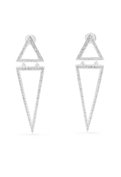 Earrings|Effy Jewelry Pave Classica 14K White Gold Diamond Triangles Earrings, 0.59 TCW