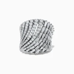 Rings|Effy Jewelry Pave Classica 14K White Gold Diamond Art Deco Statement Ring 2.36 TCW