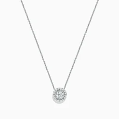 Necklaces & Pendants|BH Multi Pave Classica 14K White Gold Diamond Halo Pendant, 0.32 TCW
