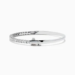 Bracelets|BH Multi Pave Classica 14K White Gold Diamond Bangle 0.98 TCW