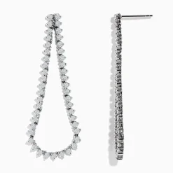 Earrings|Effy Jewelry Pave Classica 14K White Gold Diamond Drop Statement Earrings 3.53 TCW