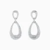 Earrings|Effy Jewelry Pave Classica 14K White Gold Diamond Earrings