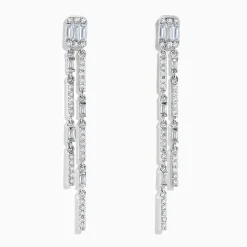 Earrings|Effy Jewelry Pave Classica 14K White Gold Diamond Drop Earrings