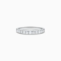 Rings|BH Multi Pave Classica 14K White Gold Prong Set Diamond Band, 0.49 TCW