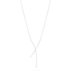 Necklaces & Pendants|Effy Jewelry Pave Classica 14K White Gold Diamond Criss Cross Necklace, 0.19 TCW