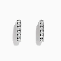 Earrings|BH Multi Pave Classica 14K White Gold Diamond Hoop Earrings, 1.18 TCW