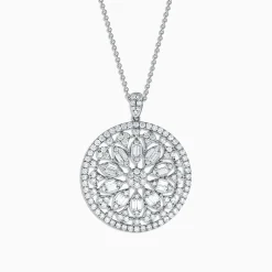 Necklaces & Pendants|BH Pave Classica 14K White Gold Diamond Pendant, 2.80 TCW