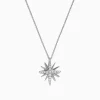 Necklaces & Pendants|Effy Jewelry Pave Classica 14K White Gold Diamond Star Pendant, 0.26 TCW