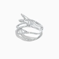 Rings|Effy Jewelry Pave Classica 14K White Gold Diamond Fashion Ring, 0.43 TCW