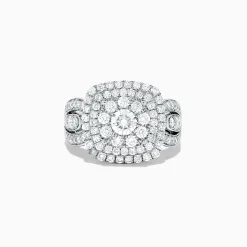 Rings|BH MULTI Pave Classica 14K White Gold Diamond Cluster Ring, 1.85 TCW