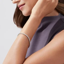 Bracelets|Effy Jewelry Pave Classica 14K White Gold Diamond Tennis Bracelet, 0.51 TCW