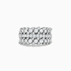 Rings|BH Multi Pave Classica 14K White Gold Diamond Ring, 1.88 TCW