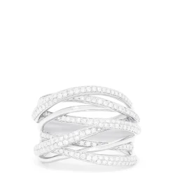 Rings|Effy Jewelry Pave Classica 14K White Gold Diamond Ring, 0.71 TCW