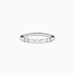 Rings|BH Multi Pave Classica 14K White Gold Diamond Band, 0.59 TCW