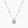 Necklaces & Pendants|Effy Jewelry Pave Classica 14K White Gold Diamond Necklace, 0.41 TCW