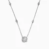Necklaces & Pendants|Effy Jewelry Pave Classica 14K White Gold Diamond Station Cluster Pendant Necklace, 0.82 TCW