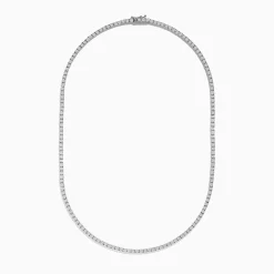 Necklaces & Pendants|Effy Jewelry Pave Classica 14k White Gold Diamond Tennis Necklace 9.94 TCW