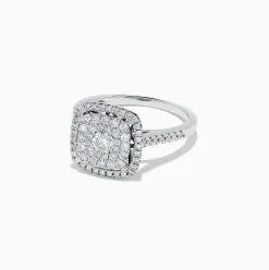Rings|BH Multi Pave Classica 14K White Gold Diamond Ring, 0.83