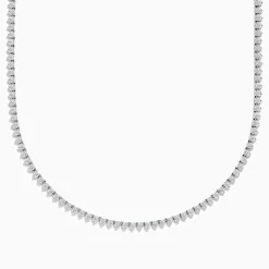 Necklaces & Pendants|Effy Jewelry Pave Classica 14K White Gold Diamond Tennis Necklace 6.81 TCW