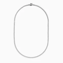 Necklaces & Pendants|Effy Jewelry Pave Classica 14K White Gold Diamond Tennis Necklace 6.81 TCW
