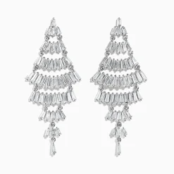 Earrings|Effy Jewelry Pave Classique 14K White Gold Diamond Earrings