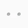 Earrings|Effy Jewelry Pave Classique 14K White Gold Bezel Set Diamond Solitaire Earrings 0.50 TCW