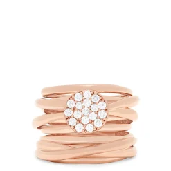 Rings|Effy Jewelry Pave Rose 14K Gold Diamond Ring, 0.35 TCW