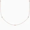 Necklaces & Pendants|BH Multi Pave Rose 14K Rose Gold Diamond Station Necklace, 0.62 TCW