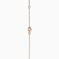 Necklaces & Pendants|Effy Jewelry Pave Rose 14K Rose Gold Diamond Circle Necklace