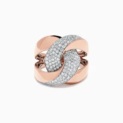 Rings|BH Pave Rose 14K Rose Gold Diamond Ring, 0.83 TCW