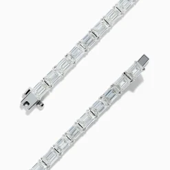 Bracelets|Effy Jewelry Platinum Emerald Cut 14.47 Ct. Diamond Tennis Bracelet