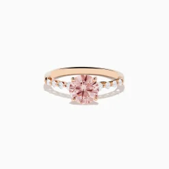 Rings|Effy Jewelry Reverie 14K Rose Gold Lab Grown Pink and White Diamond Ring