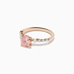 Rings|Effy Jewelry Reverie 14K Rose Gold Lab Grown Pink and White Diamond Ring