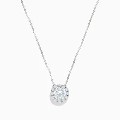 Necklaces & Pendants|Effy Jewelry Reverie 14K White Gold Lab Grown Diamond Pendant