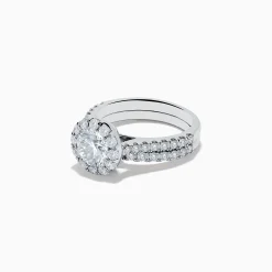 Rings|Effy Jewelry Reverie 14K White Gold Lab Grown Diamond Ring and Band Set