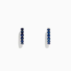 Earrings|BH Multi Royale Bleu 14K Gold Blue Sapphire Huggie Earrings, 0.57 TCW