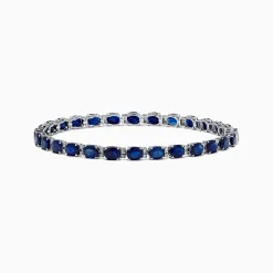 Bracelets|BH Multi Royale Bleu 14K Gold Sapphire u0026 Diamond Tennis Bracelet, 12.21 TCW