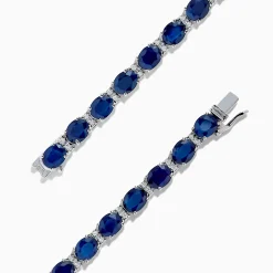 Bracelets|BH Multi Royale Bleu 14K Gold Sapphire u0026 Diamond Tennis Bracelet, 12.21 TCW